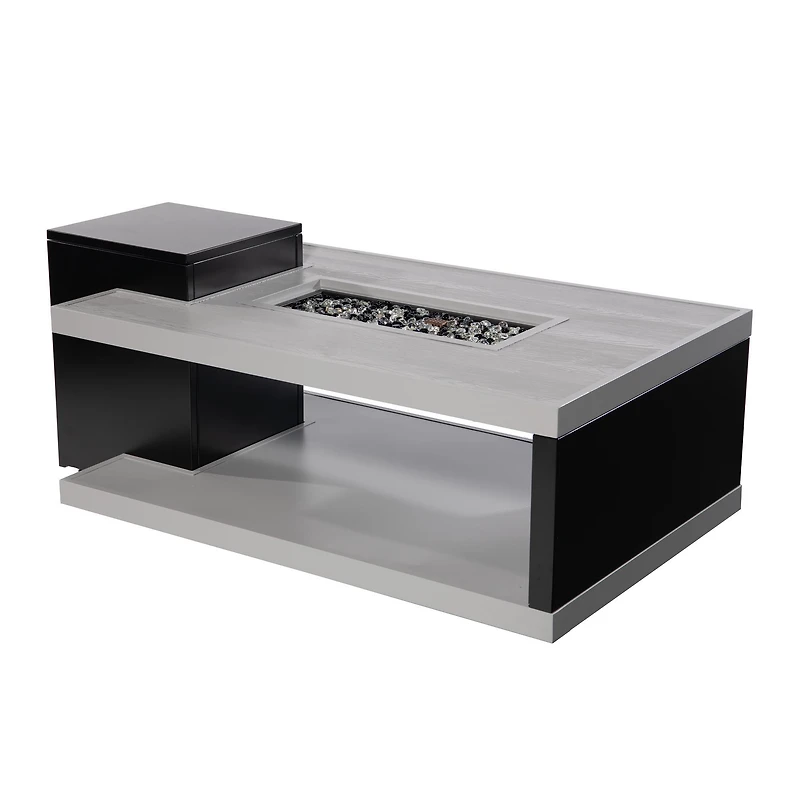 Paramount Dray Rectangular Aluminum Convertible Fire Table
