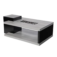 Paramount Dray Rectangular Aluminum Convertible Fire Table