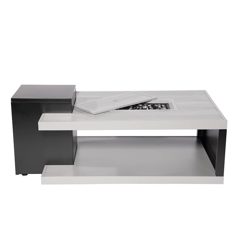 Paramount Dray Rectangular Aluminum Convertible Fire Table