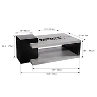 Paramount Dray Rectangular Aluminum Convertible Fire Table