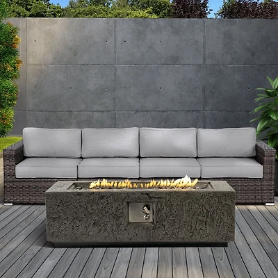 Paramount Rocco Rectangular Fire Pit Table