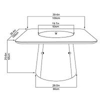 Paramount Opus Square Fire Pit Table