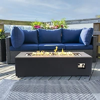 Paramount Aries Table de foyer convertible au propane