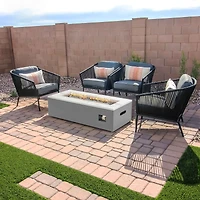 Paramount Aries Engineered Marble Convertible Propane Fire