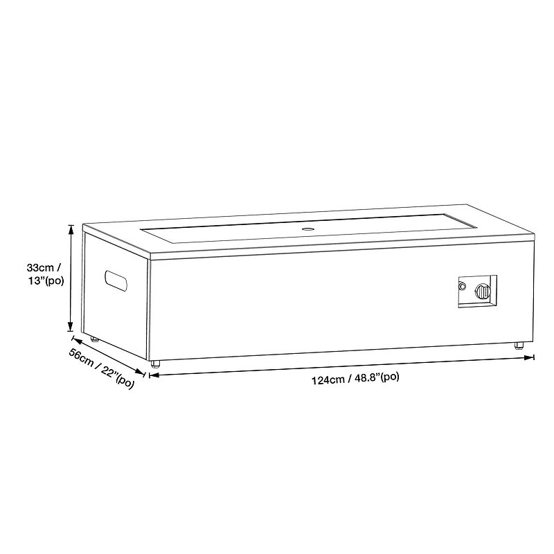 Paramount Aries Engineered Marble Convertible Propane Fire