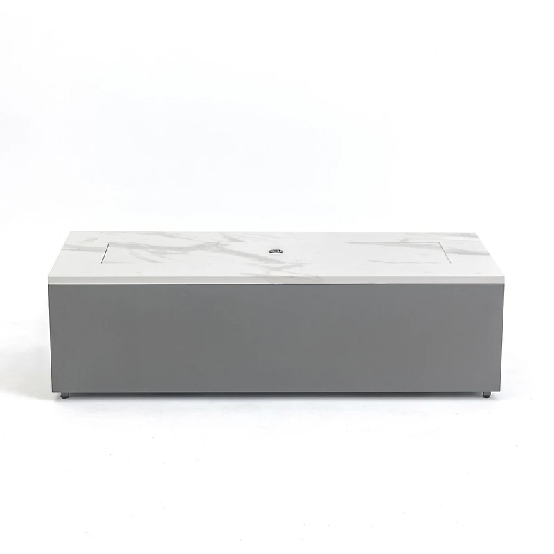 Paramount Aries Table de foyer convertible au propane en marbre reconstitué