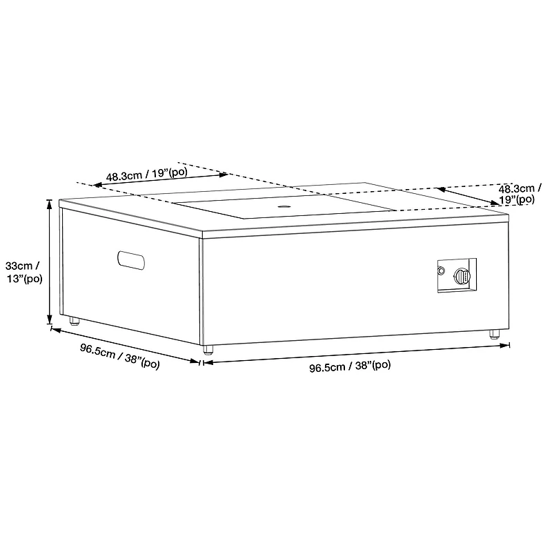 Paramount Danby Engineered Marble Convertible Propane Fire Table