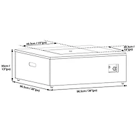 Paramount Danby Engineered Marble Convertible Propane Fire Table