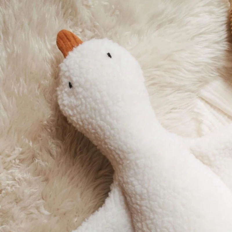 Peluche, oie - Blanc et Rouille