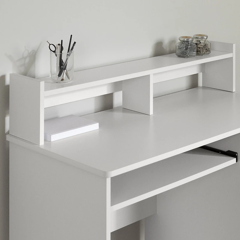 Bureau Axess avec plateau coulissant pour clavier et tiroir