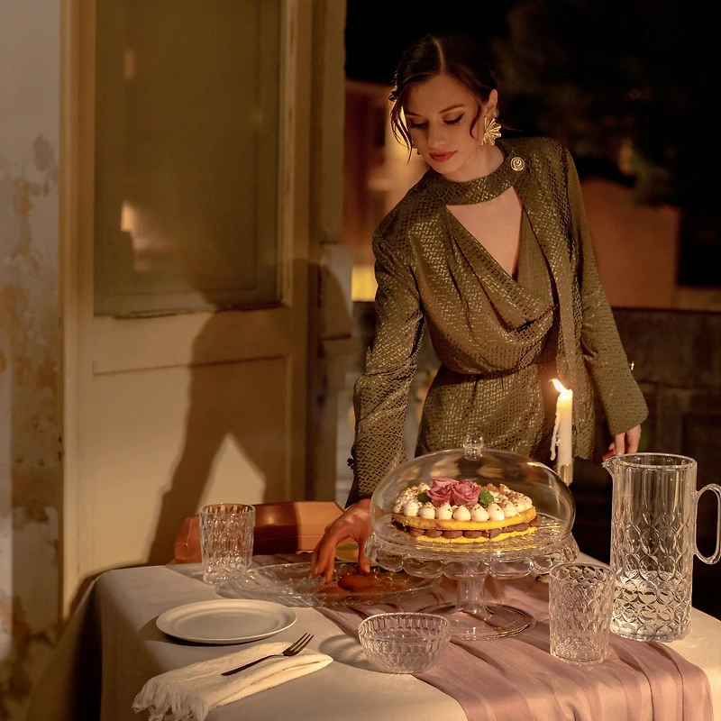 Guzzini Vanity Ensemble service à gâteau - Transparent 