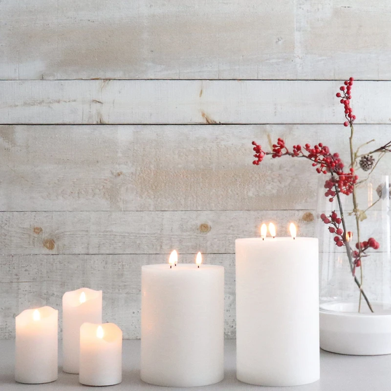 LED One Touch Candles, Set of 3 - White