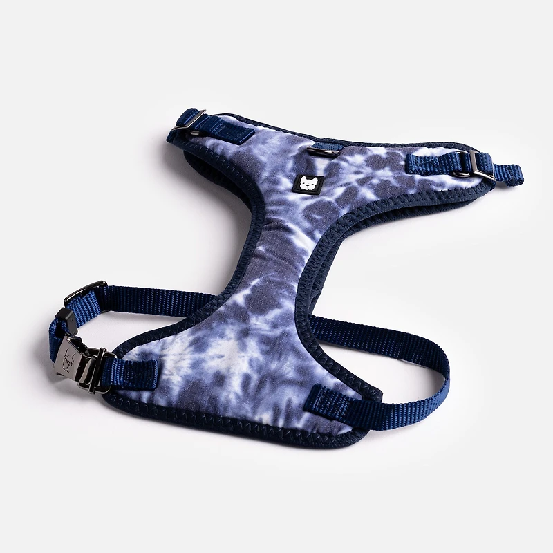 Dog's Collar, Leash and Harness Combo by SilverPaw - Blue Tie Dye