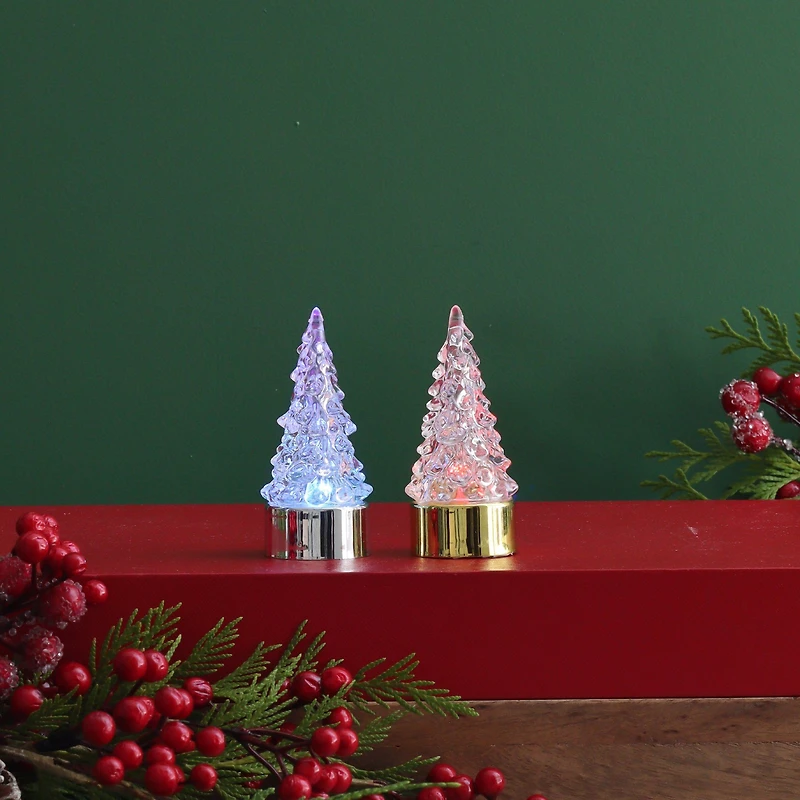 LED Tree, Gold and Silver - Assorted