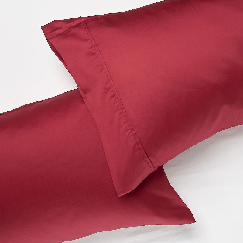 Satin Hotel Pillowcases, Set of 2 - Assorted