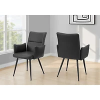 Dining Chair, Set of 2 - Leather-Look, 35"