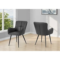 Dining Chair, Set of 2 - Leather-Look, 33"