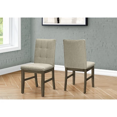Set of 2 Brown Dining Chairs, 37"