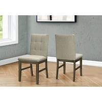 Set of 2 Brown Dining Chairs, 37"