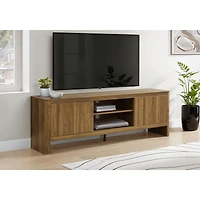 TV Stand - Dark Walnut with 2 Doors, 72"