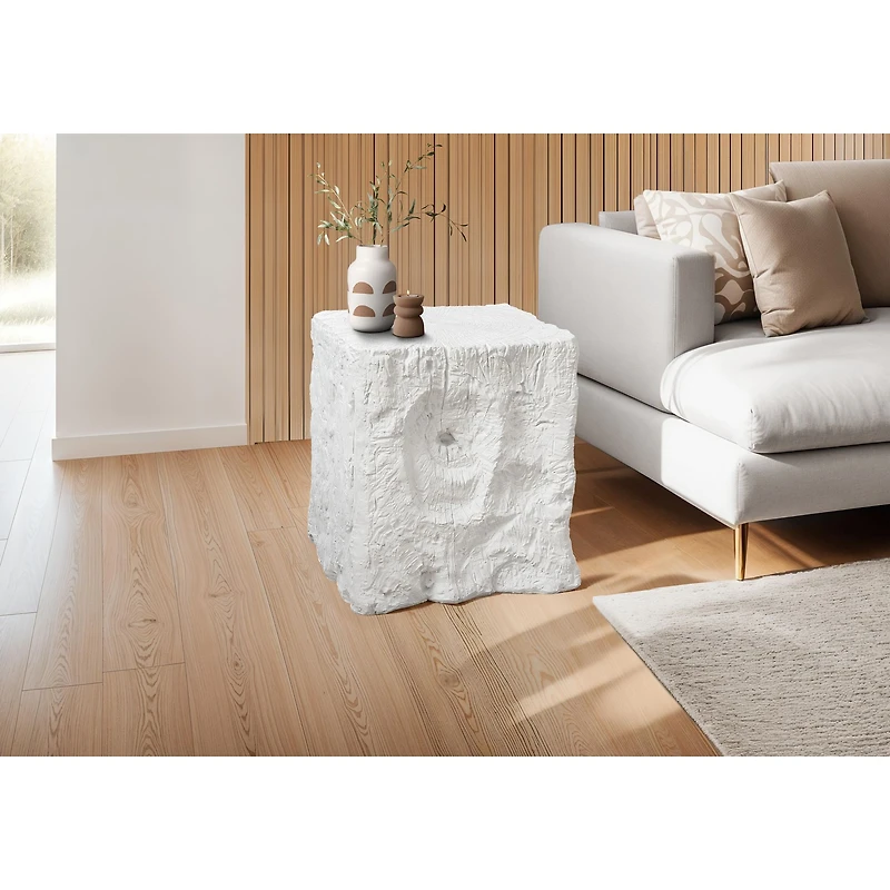 White Indoor/Outdoor Accent Table