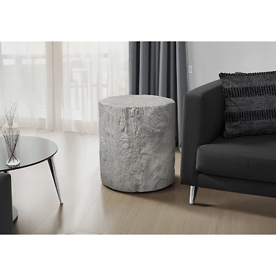 Grey Drum Indoor/Outdoor Accent Table