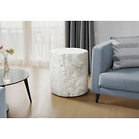 Drum Table d'appoint intérieur/extérieur - Blanc