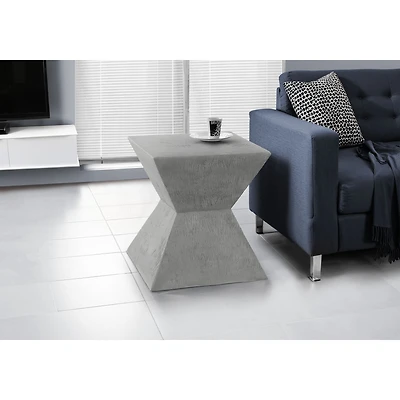 Table d'appoint intérieur/extérieur géométrique - Gris