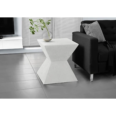 Table d'appoint intérieur/extérieur géométrique - Blanc