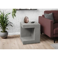 Cube Table d'appoint intérieur/extérieur - Gris