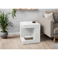Cube Table d'appoint intérieur/extérieur - Blanc