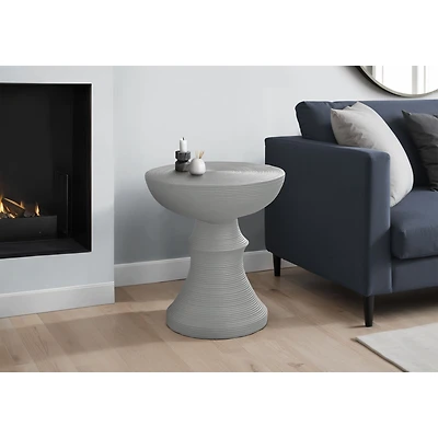 Table d'appoint sur pied intérieur/extérieur  - Gris