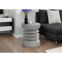 Round Grey Indoor/Outdoor Accent Table