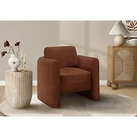 Fauteuil d’appoint - Tissu terracotta, 32 po