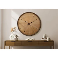 Wall Clock - Brown, 30" Diameter