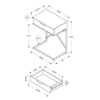 Multi-functional Accent Table - Dark Grey