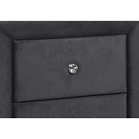 Upholstered Nightstand - Dark grey