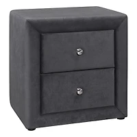 Upholstered Nightstand - Dark grey