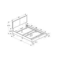 Leather Upholtered Bed Frame - Double
