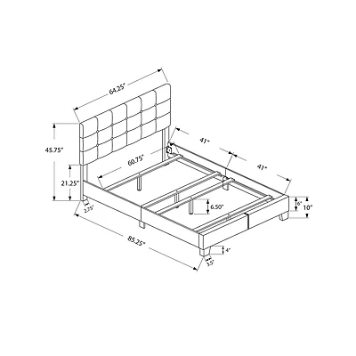 Linen Bed Frame - Queen