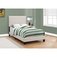 Low Platform Linen Bed Frame - Twin
