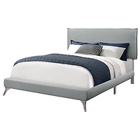Rectangular Elegant Nailhead Trim Bed Frame - Queen