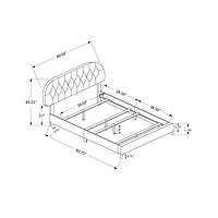 Classic Retro Diamond Tufted Headboard - Twin