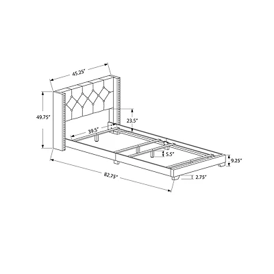Luxurious Bedframe with a Wingback Headboard