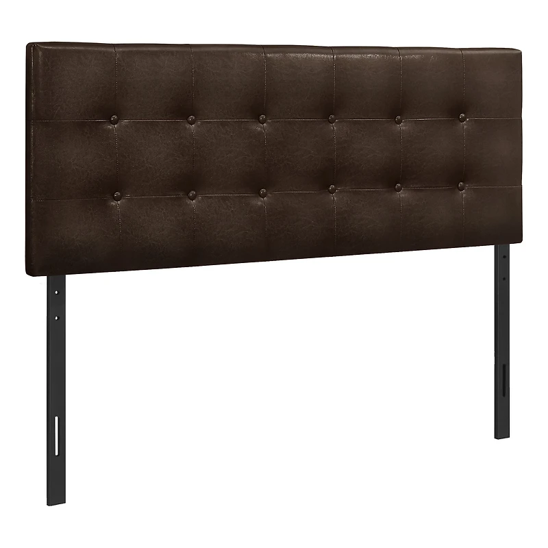 Tête de lit capitonnée en tissu effet cuir - Double