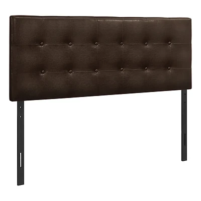 Tête de lit capitonnée en tissu effet cuir - Double
