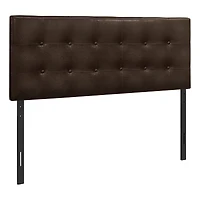 Tête de lit capitonnée en tissu effet cuir - Double