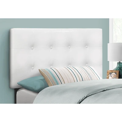 Upholstered Headboard Panel with Leather-look Fabric - Twin