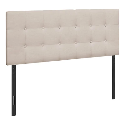 Upholstered Headboard with Leather-look Fabric - Double