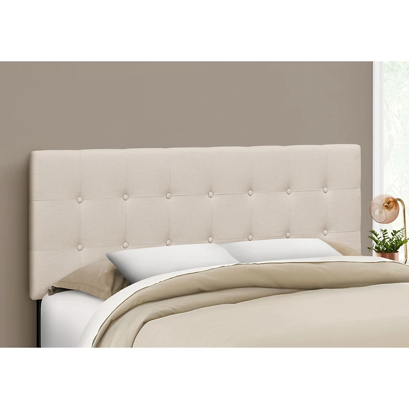 Button Tufted Headboard with Extra Padding - Queen